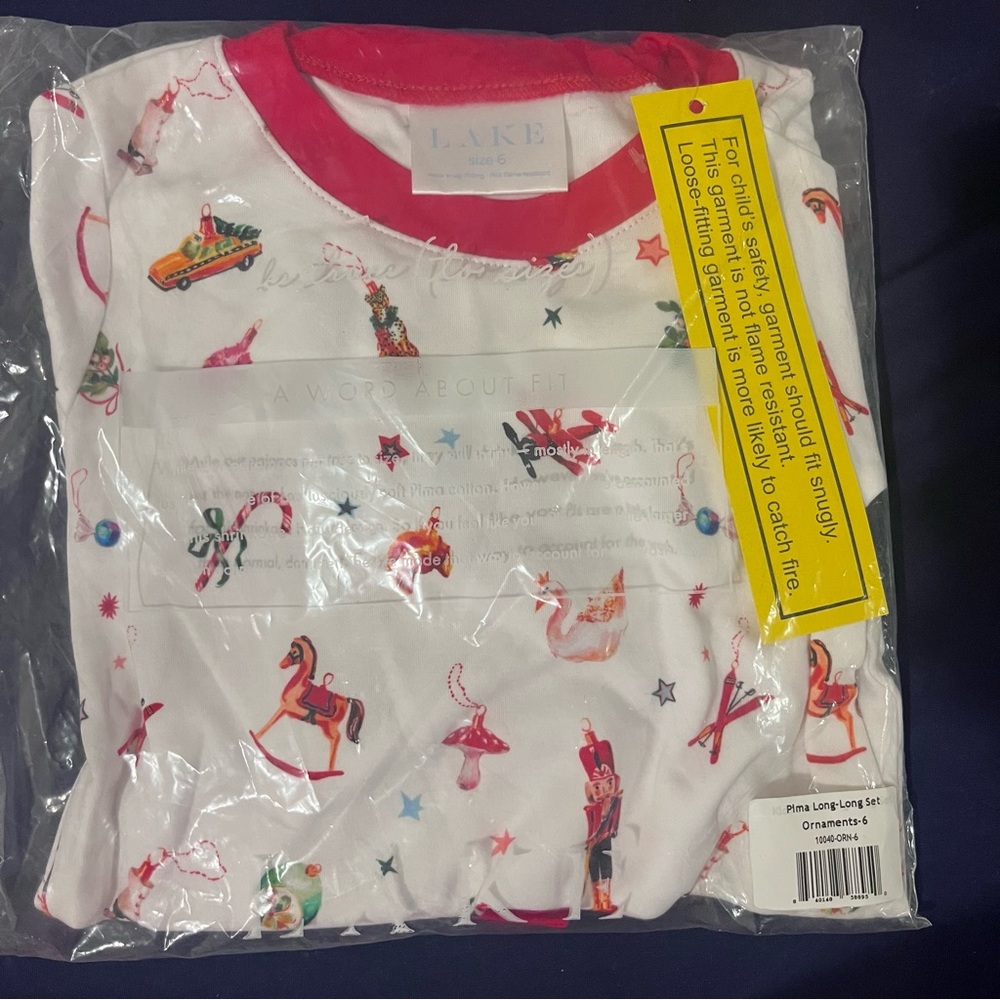 Lake Boy Or Girl Pima Cotton Pajamas Ornament Print Christmas 6